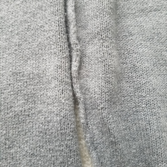 American Eagle Gray White Striped Long Cardigan V Neck Sweater - Picture 7 of 9